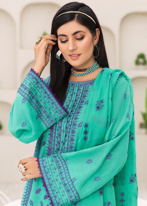 Mehr-O-Maah M-20 : Unstitched Embroidered Slub Karandi 3PC - Kleren