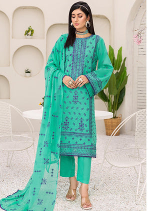 Mehr-O-Maah M-20 : Unstitched Embroidered Slub Karandi 3PC - Kleren