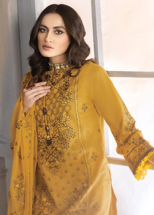 Dastak DK-37 : Stitched Embroidered Lawn 3pc - Kleren