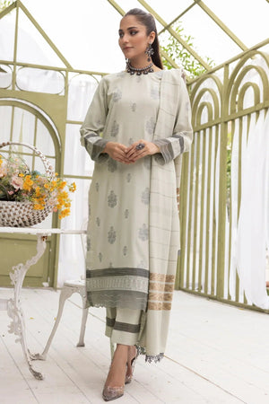 Diyar-E-Dil DL-22 embroidered dhanak 3 piece suit