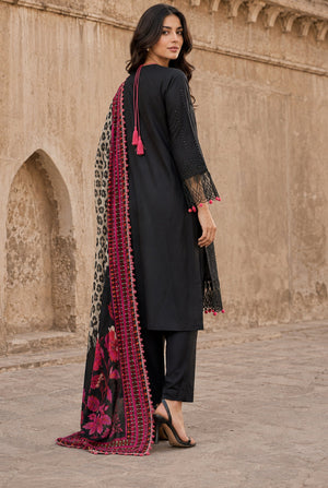 Flora F-34 stitched embroidered viscose 3 piece suit
