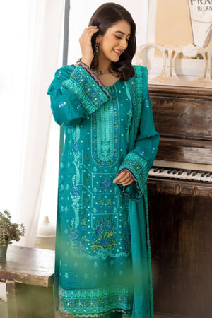 Flora F-26 : Embroidered Viscose 3PC - Kleren