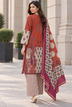 Mehr-O-Maah M-22 digital printed khaddar 3 piece suit