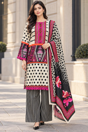 Mehr-O-Maah M-27 digital printed khaddar 3 piece suit