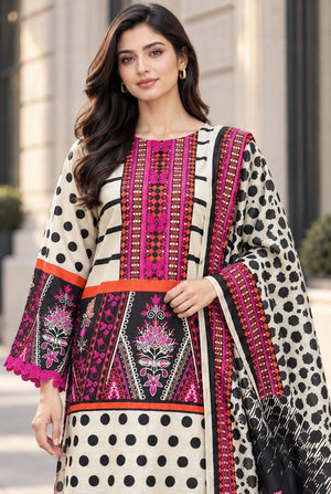Mehr-O-Maah M-27 digital printed khaddar 3 piece suit