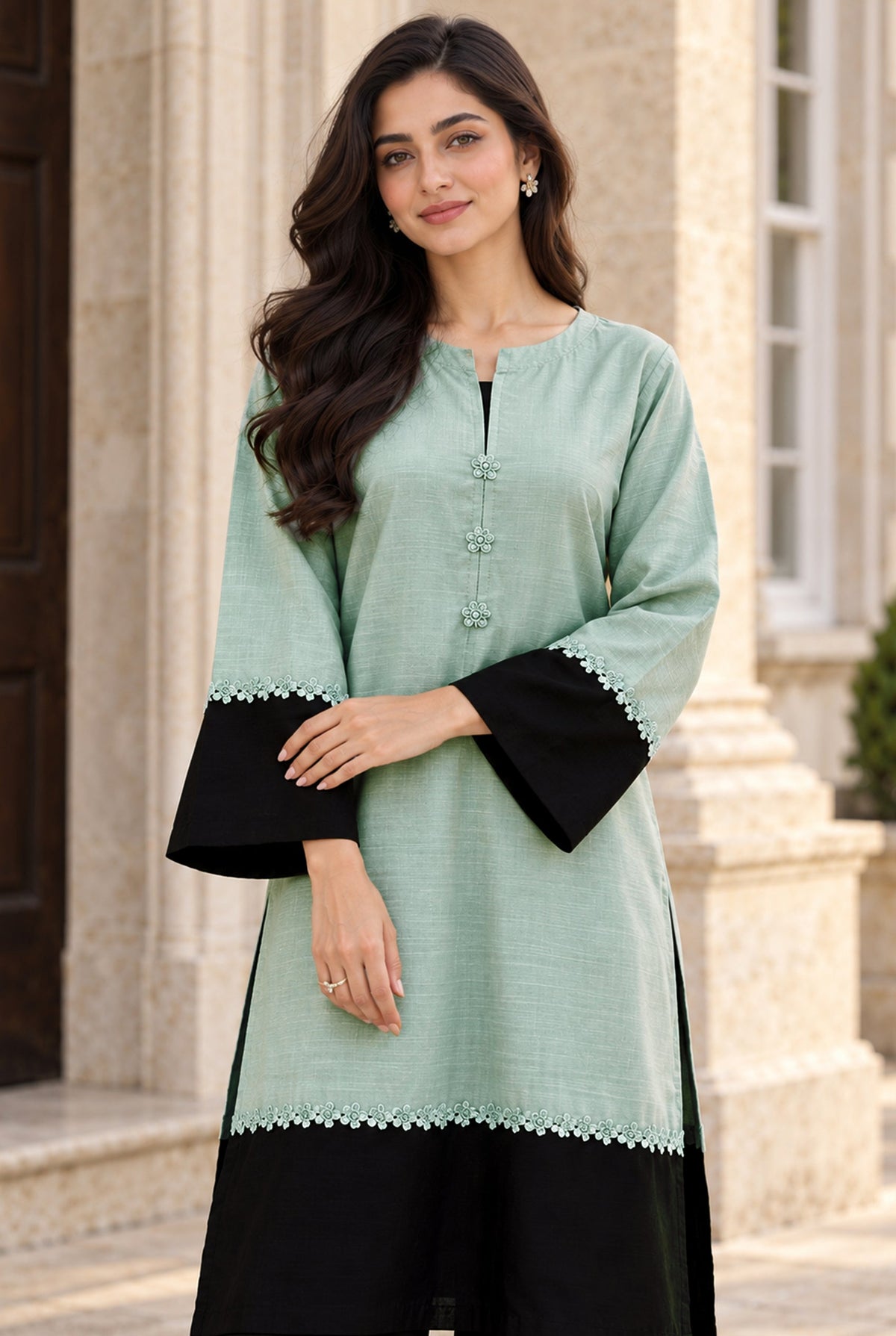 NOVA NV-02 stitched dyed khaddar 2 piece suit