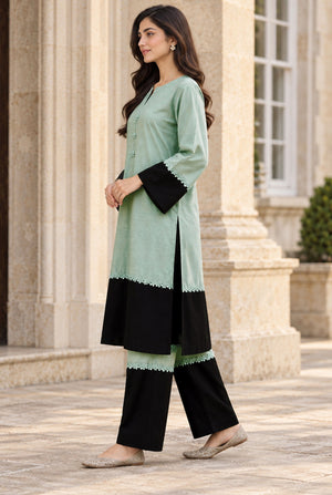 NOVA NV-02 stitched dyed khaddar 2 piece suit