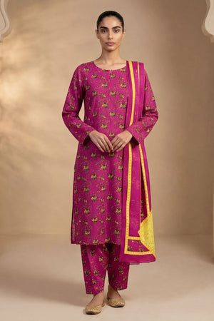 Vasl D-37 : Printed Lawn 3PC - Kleren