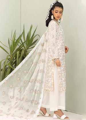 Sarang S-32 : Embroidered Slub Karandi 3PC - Kleren