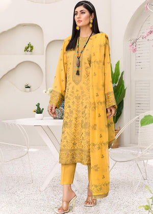 Mehr-O-Maah M-14 : Unstitched Embroidered Slub Karandi 3PC - Kleren
