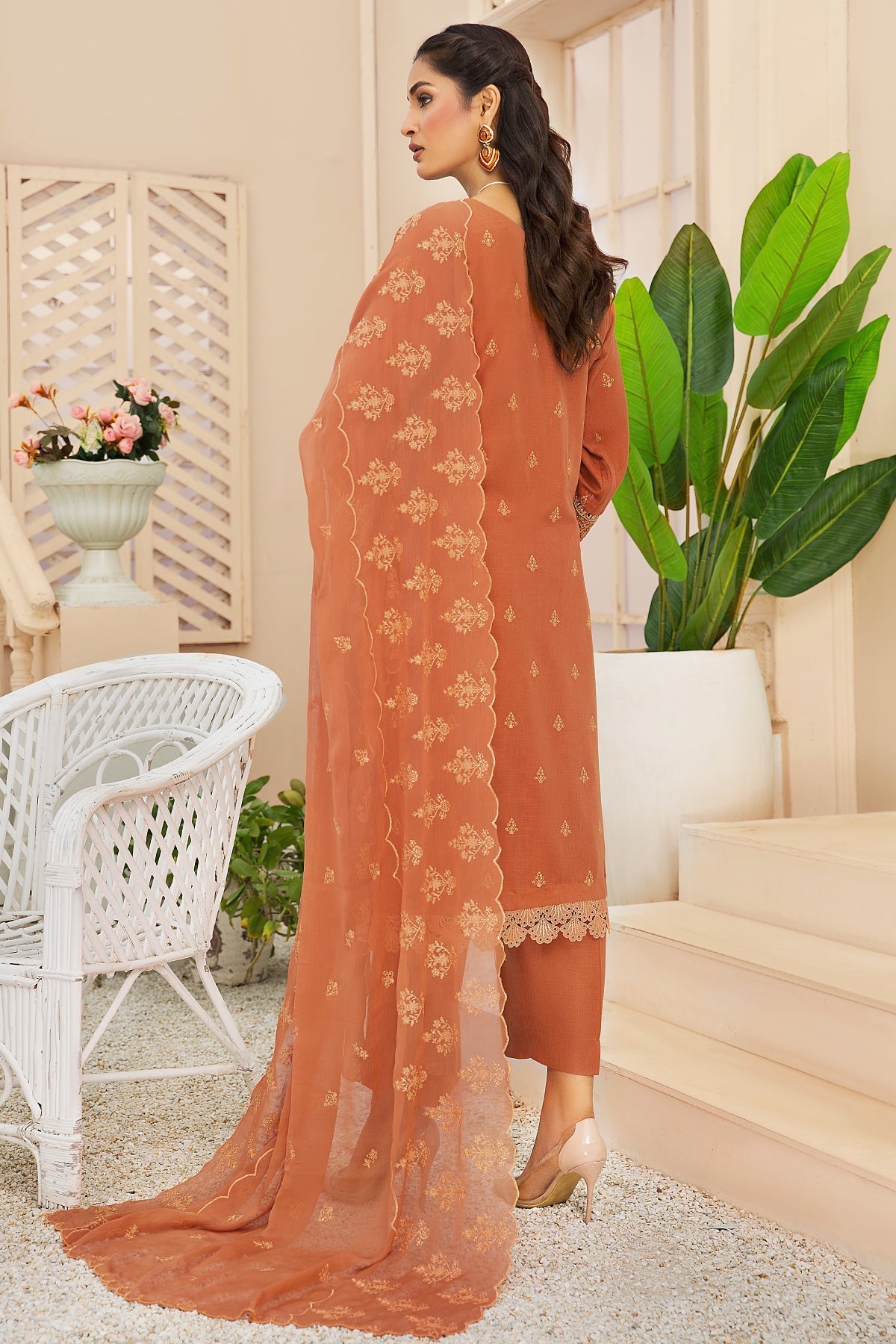 T-23 : Unstitched Embroidered Slub Karandi 3PC - Kleren