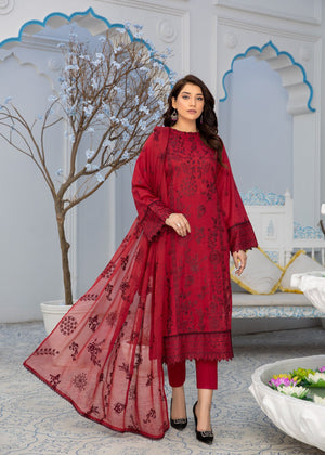 Dastak DK-14 : Stitched Embroidered Lawn 3pc - Kleren
