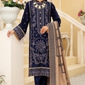 Shafaq SQ-34 : Luxury Embroidered Dhanak 3PC - Kleren