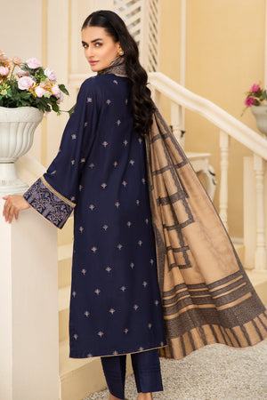 Shafaq SQ-34 : Luxury Embroidered Dhanak 3PC - Kleren
