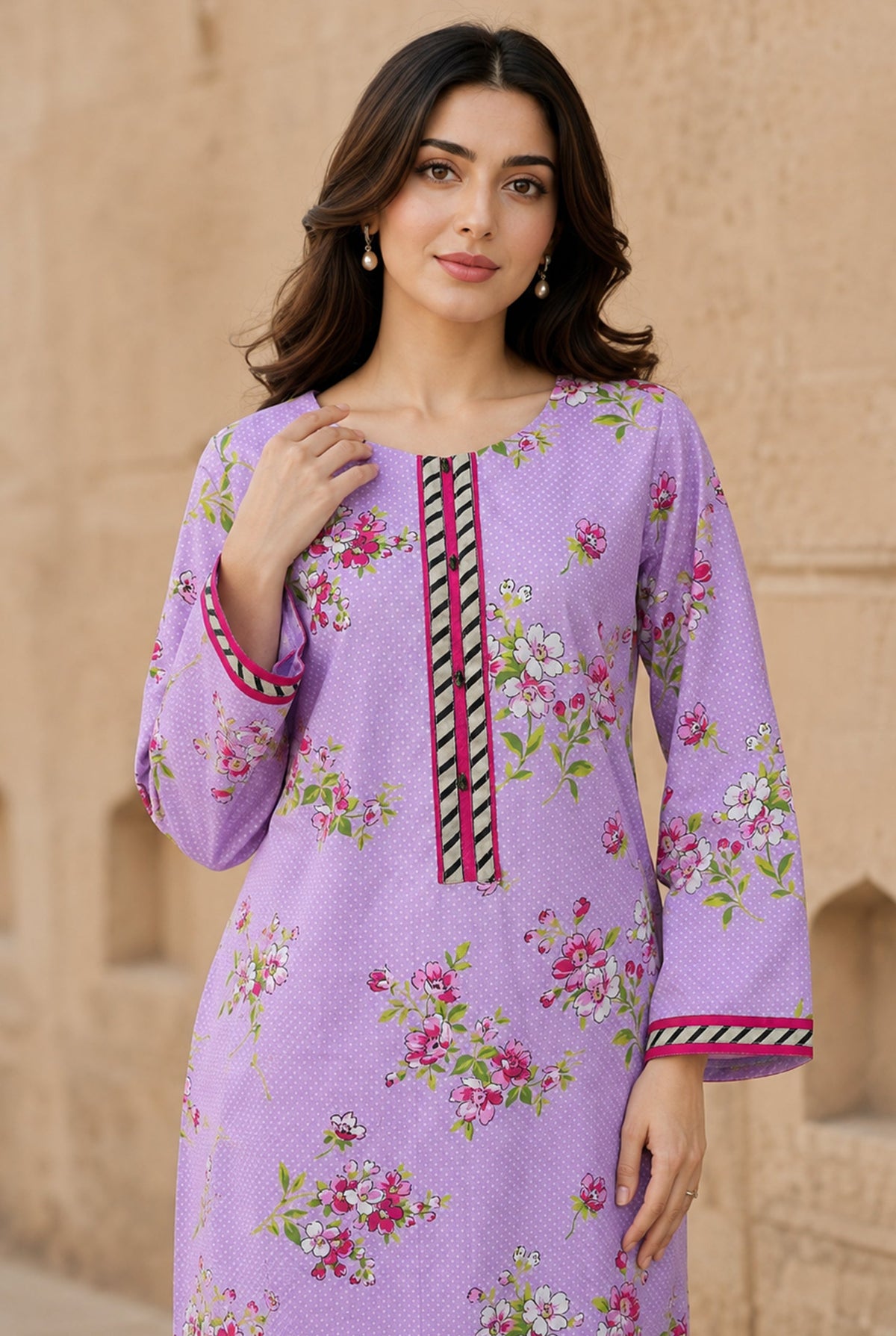 Aroma A-53 : Printed Lawn 2 Piece