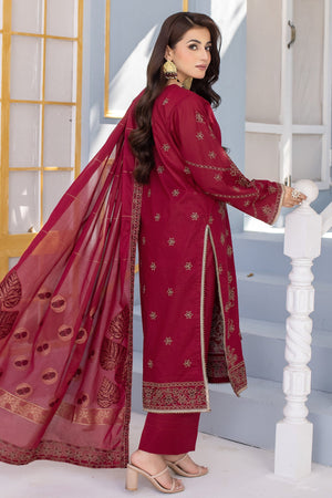 Dastak DK-48 : Embroidered Lawn 3pc - Kleren