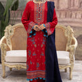 Dhanak DH-31 : Luxury Embroidered Dhanak 3PC - Kleren