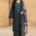 Flora F-32 stitched embroidered viscose 3 piece suit