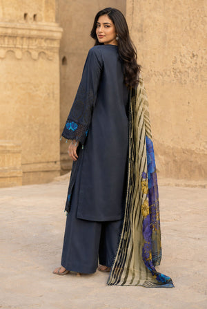Flora F-32 stitched embroidered viscose 3 piece suit