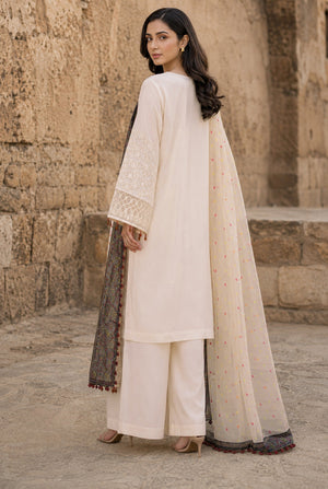 Flora F-35 stitched embroidered viscose 3 piece suit