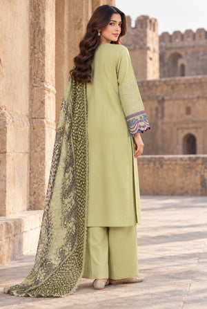 Flora F-36 stitched embroidered viscose 3 piece suit