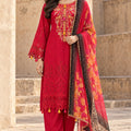 Flora F-37 stitched embroidered viscose 3 piece suit