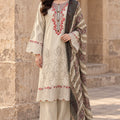 Flora F-39 stitched embroidered viscose 3 piece suit