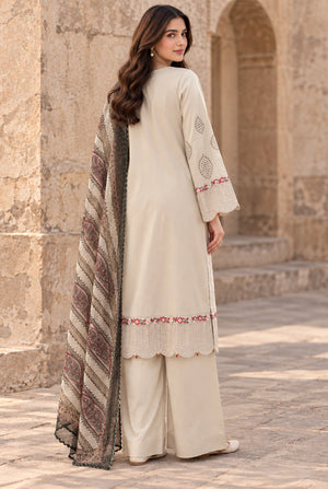 Flora F-39 stitched embroidered viscose 3 piece suit