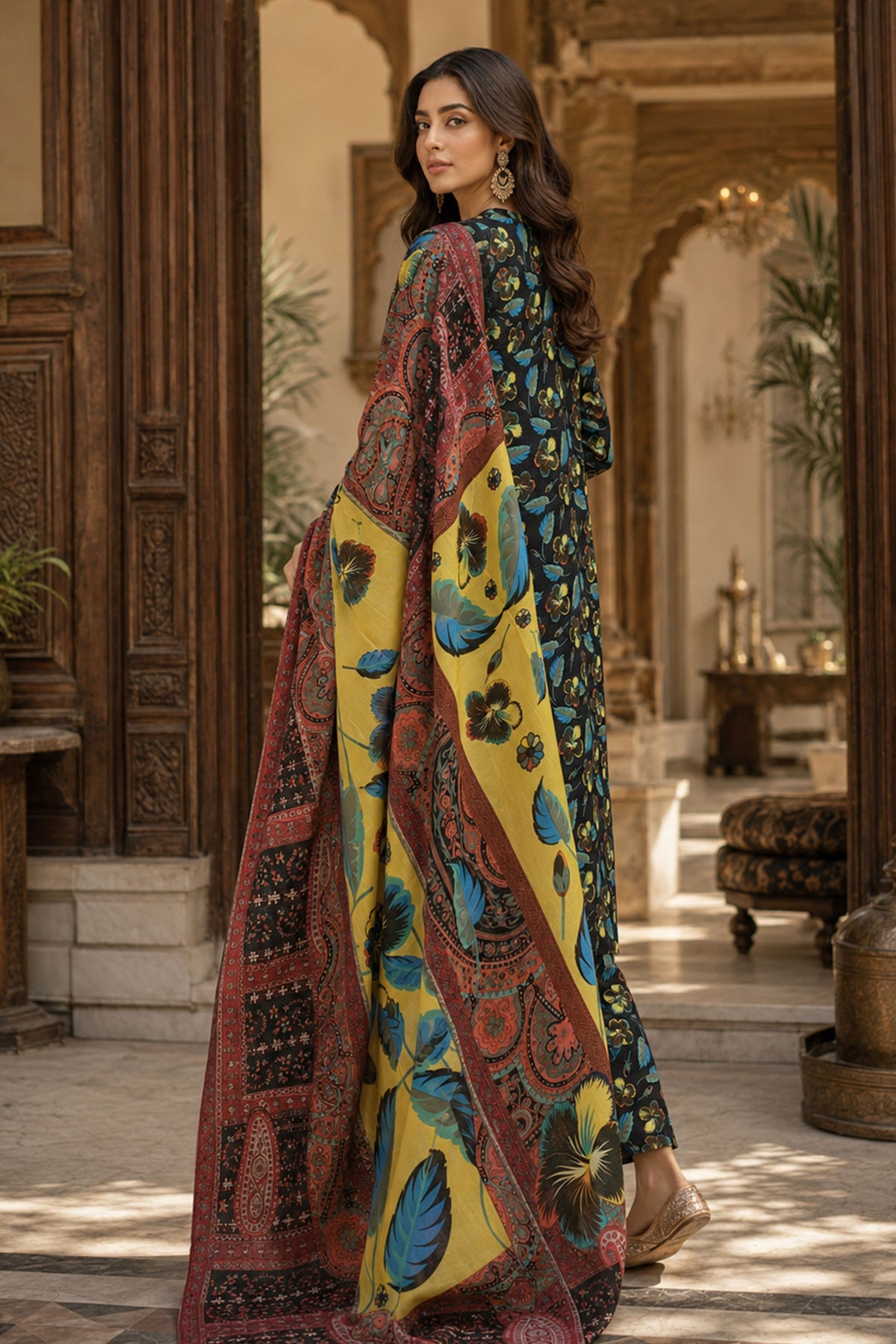 Farda F-23 : Digital Printed Doria Lawn 3 Piece
