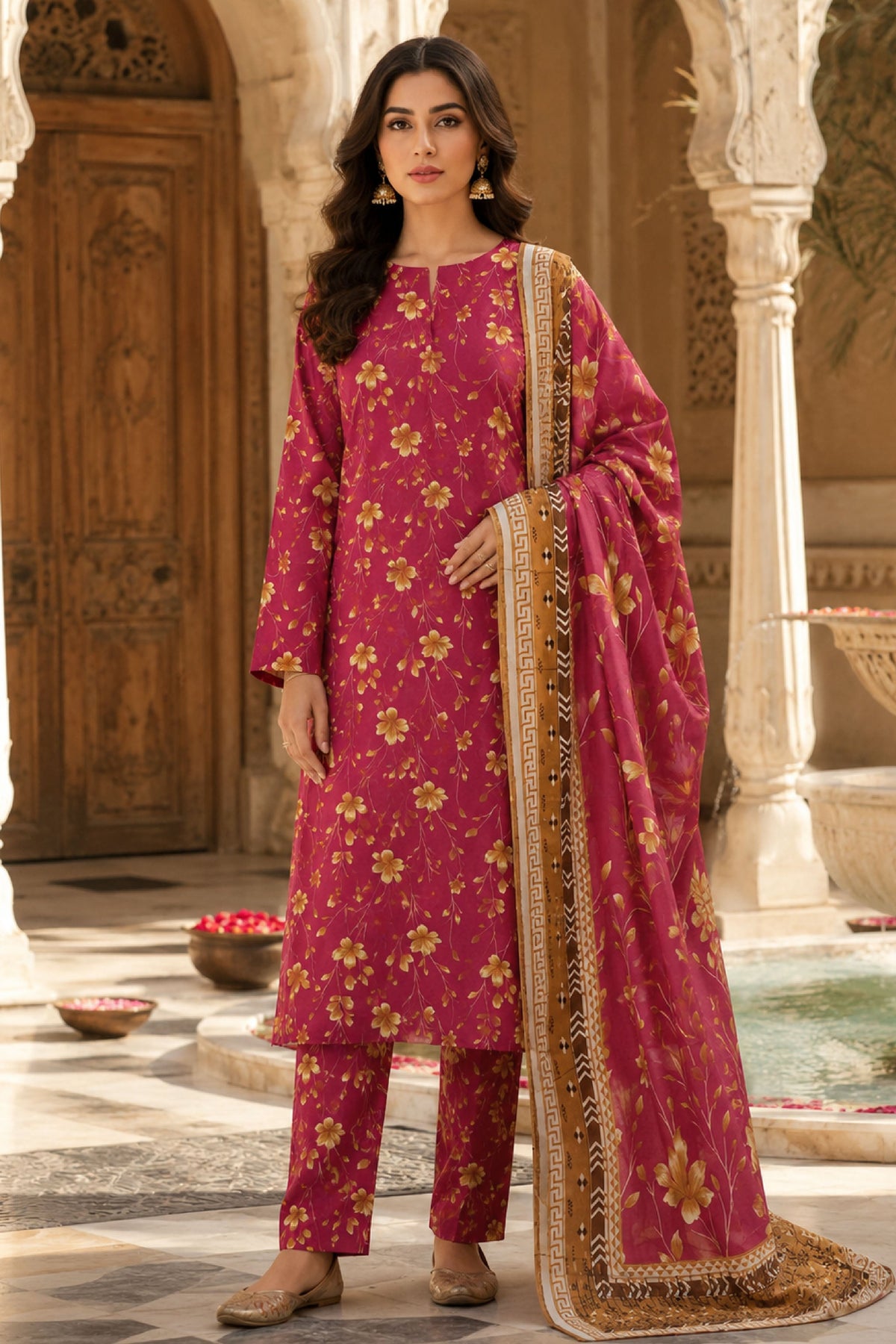 Farda F-27 : Digital Printed Doria Lawn 3 Piece