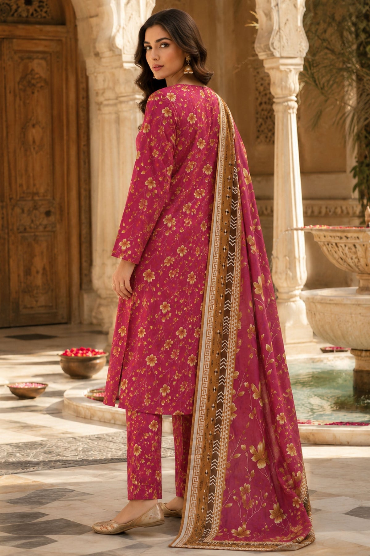 Farda F-27 : Digital Printed Doria Lawn 3 Piece