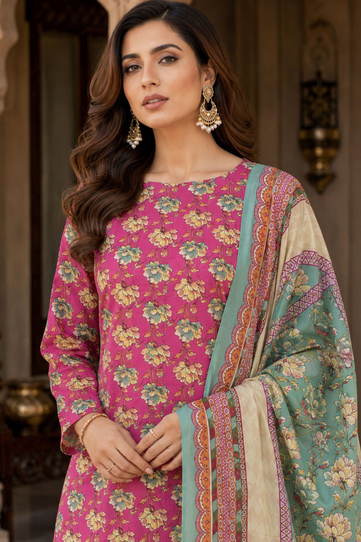 Farda F-29 : Digital Printed Doria Lawn 3 Piece