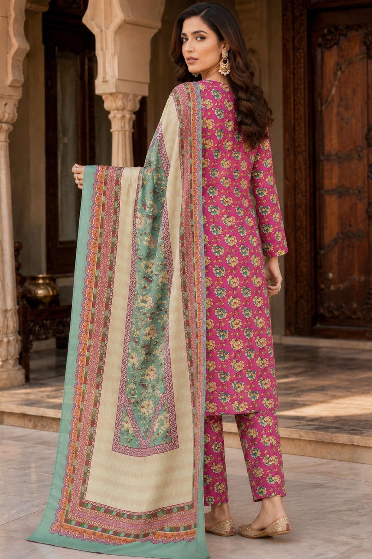 Farda F-29 : Digital Printed Doria Lawn 3 Piece