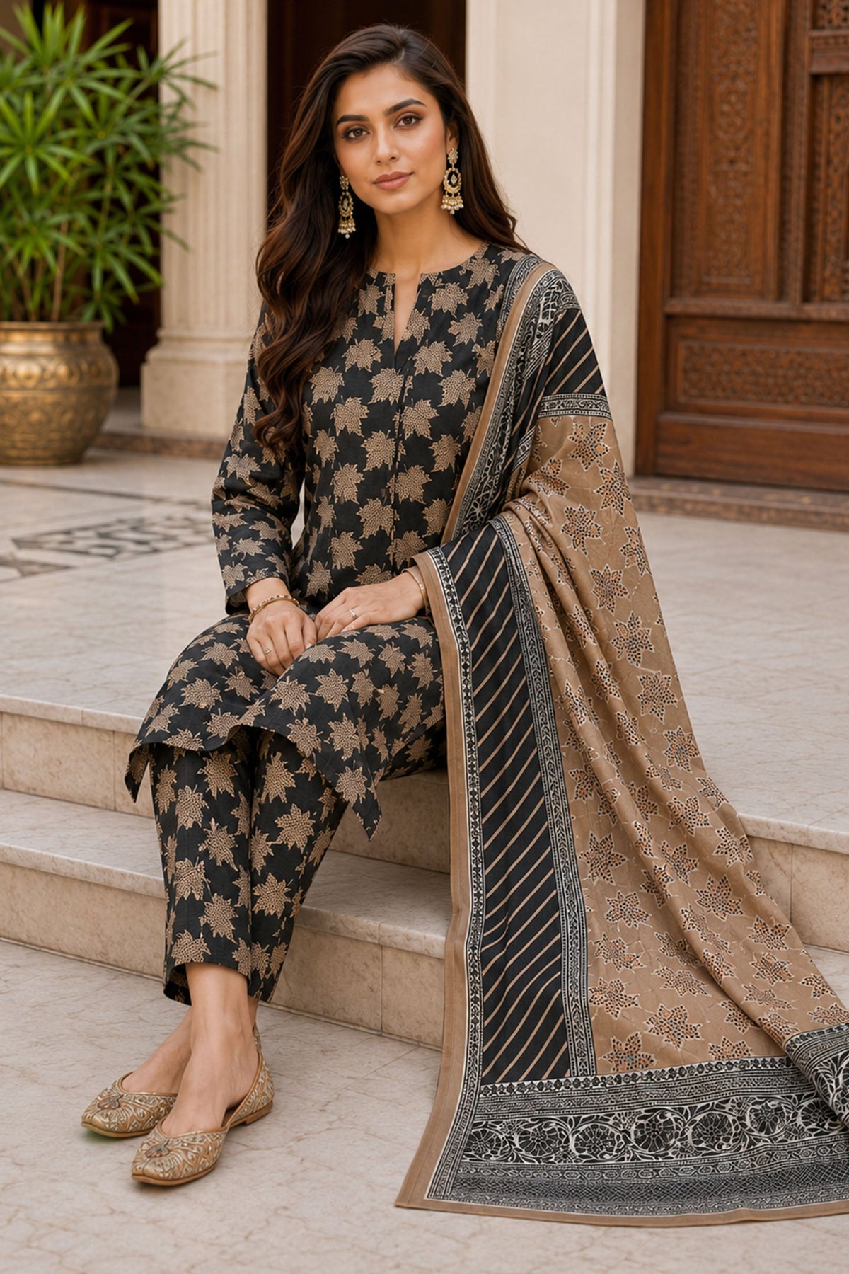 Farda F-35 : Digital Printed Doria Lawn 3 Piece