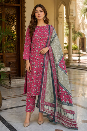 Farda F-34 : Digital Printed Doria Lawn 3 Piece