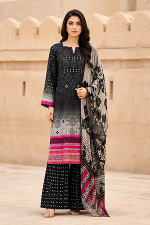 Hermosa H-14 : Digital Printed Lawn 3 Piece
