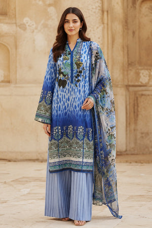 Hermosa H-15 : Digital Printed Lawn 3 Piece