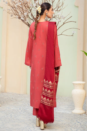 Imroz I-19 : Embroidered Viscose 3PC - Kleren