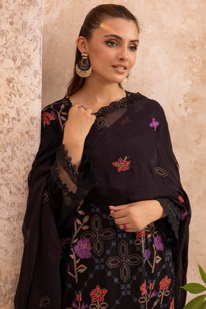 Mahhe MH-07 : Embroidered Lawn 3PC - Kleren