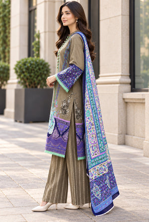 Mehr-O-Maah M-21 digital printed khaddar 3 piece suit