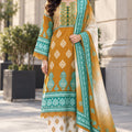 Mehr-O-Maah M-23 digital printed khaddar 3 piece suit