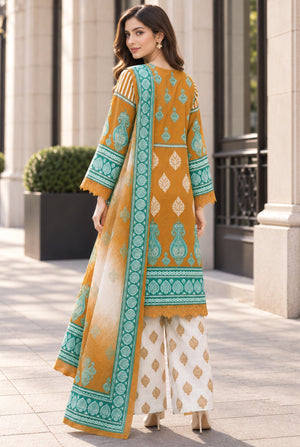 Mehr-O-Maah M-23 digital printed khaddar 3 piece suit