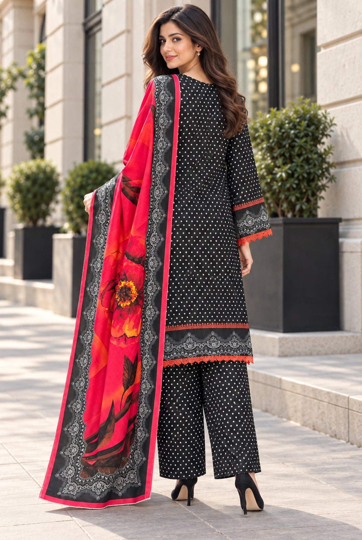 Mehr-O-Maah M-28 digital printed khaddar 3 piece suit
