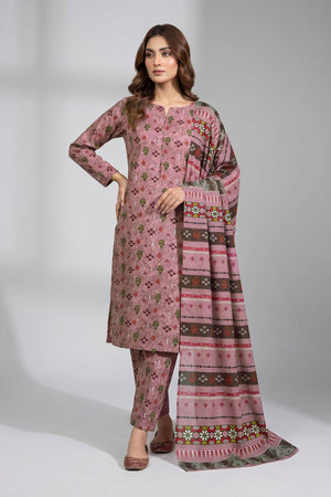 Noura N-27: Printed Lawn 3PC - Kleren