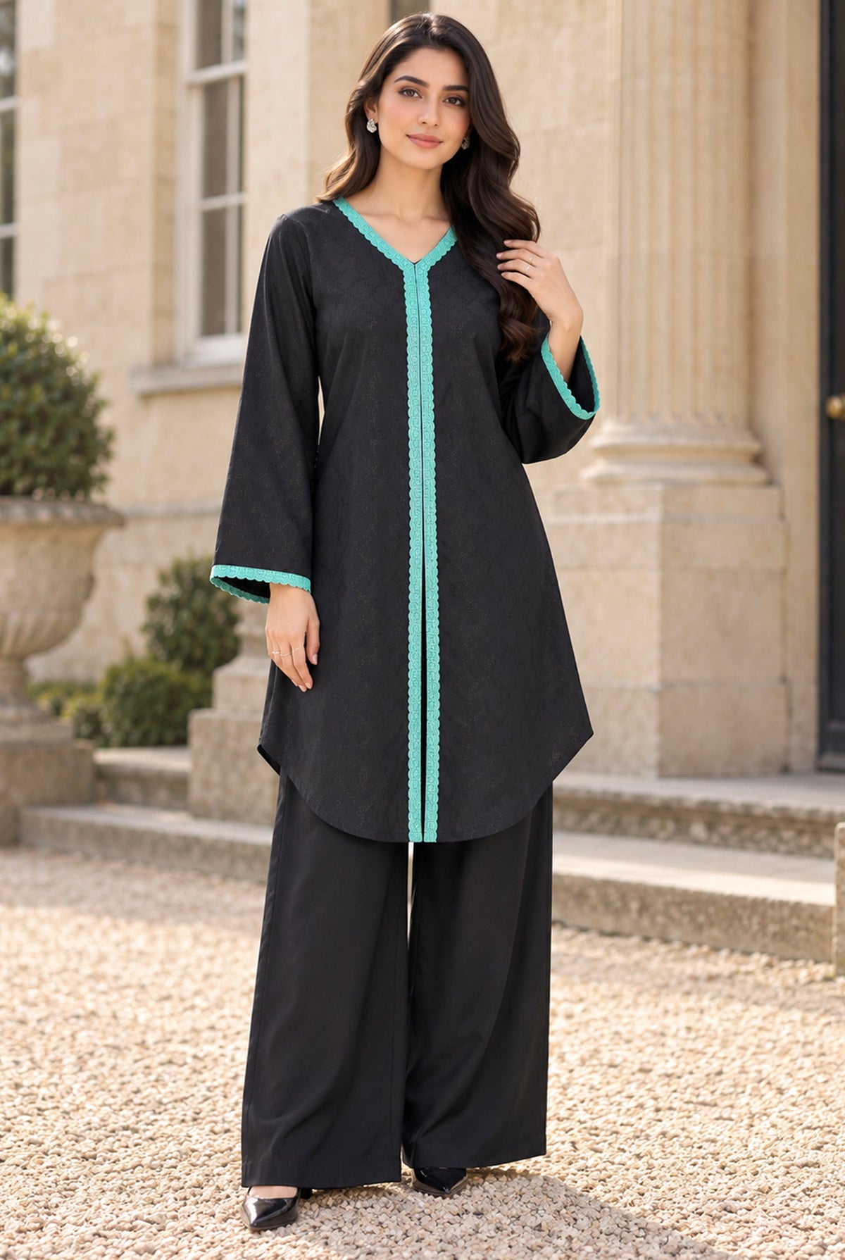 NOVA NV-10 stitched dyed jacquard viscose 2 piece suit