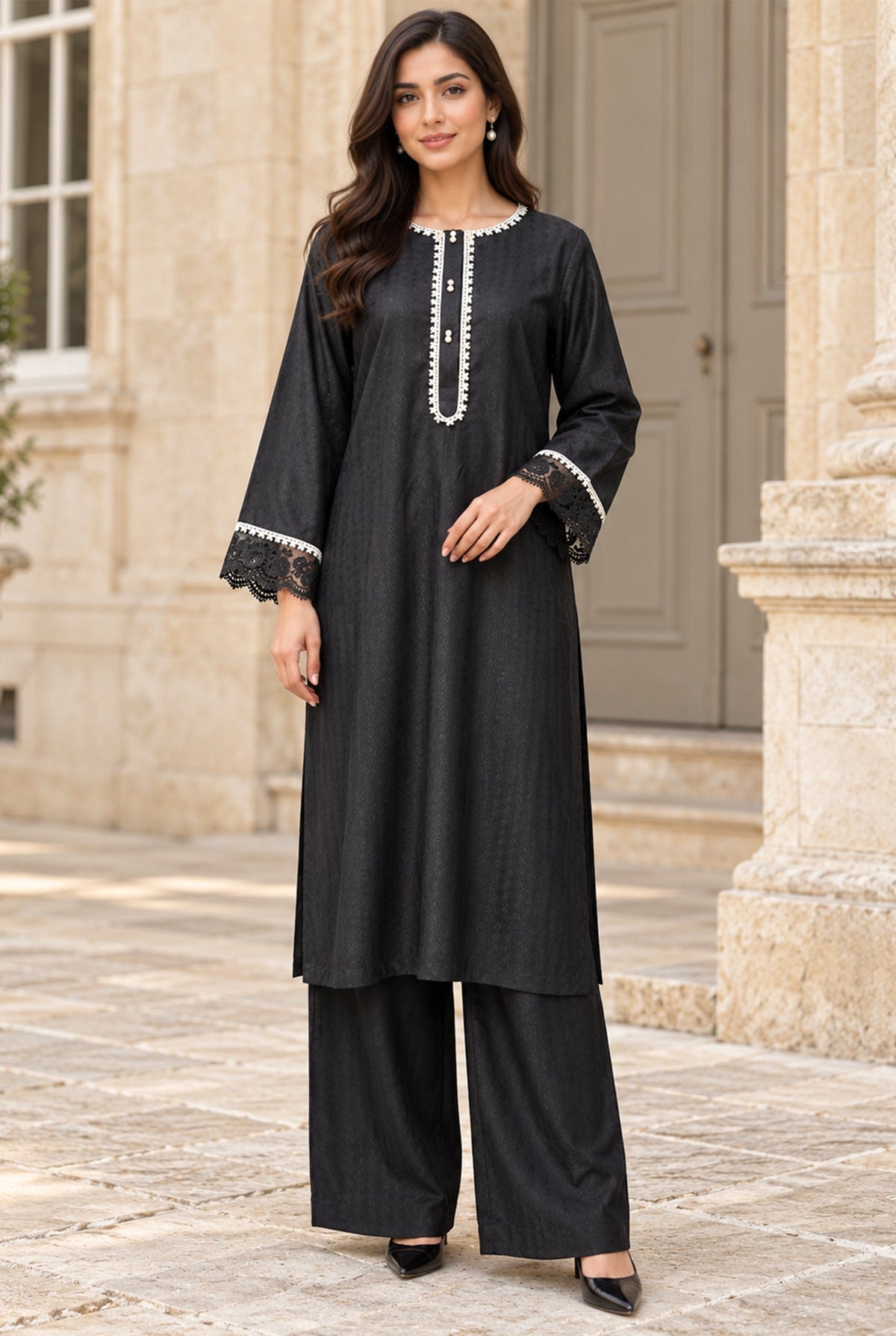 NOVA NV-14 stitched dyed jacquard viscose 2 piece suit