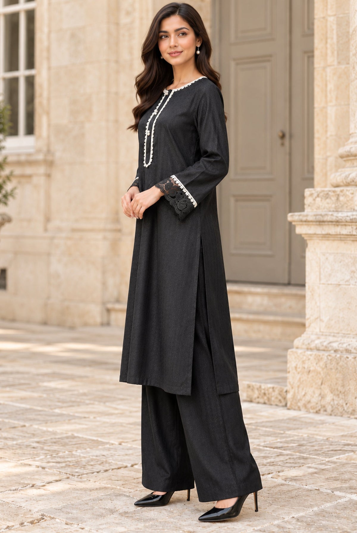 NOVA NV-14 stitched dyed jacquard viscose 2 piece suit