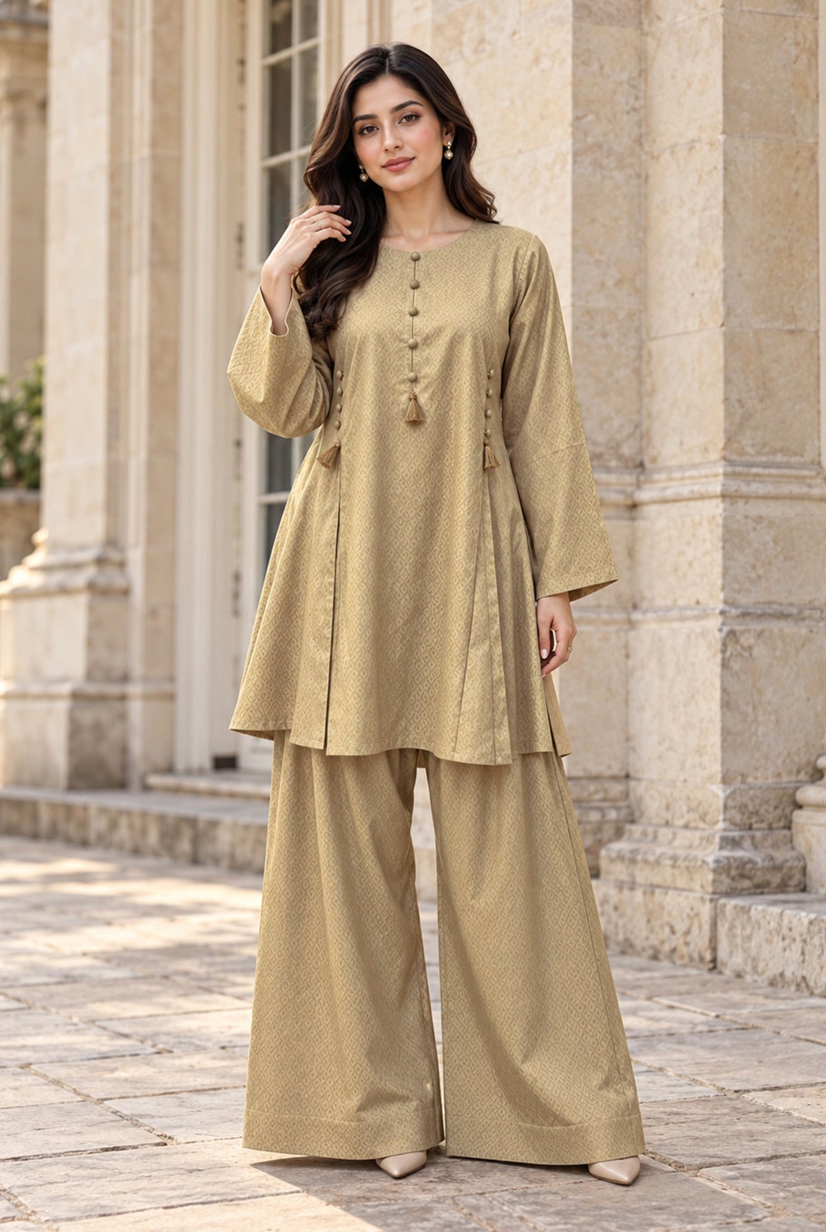 NOVA NV-15 stitched dyed jacquard viscose 2 piece suit