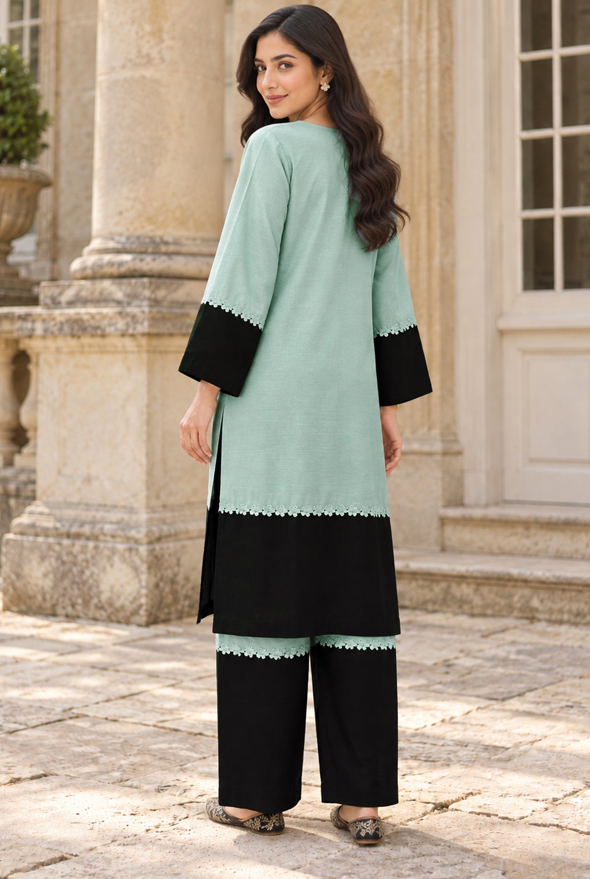 NOVA NV-02 stitched dyed khaddar 2 piece suit