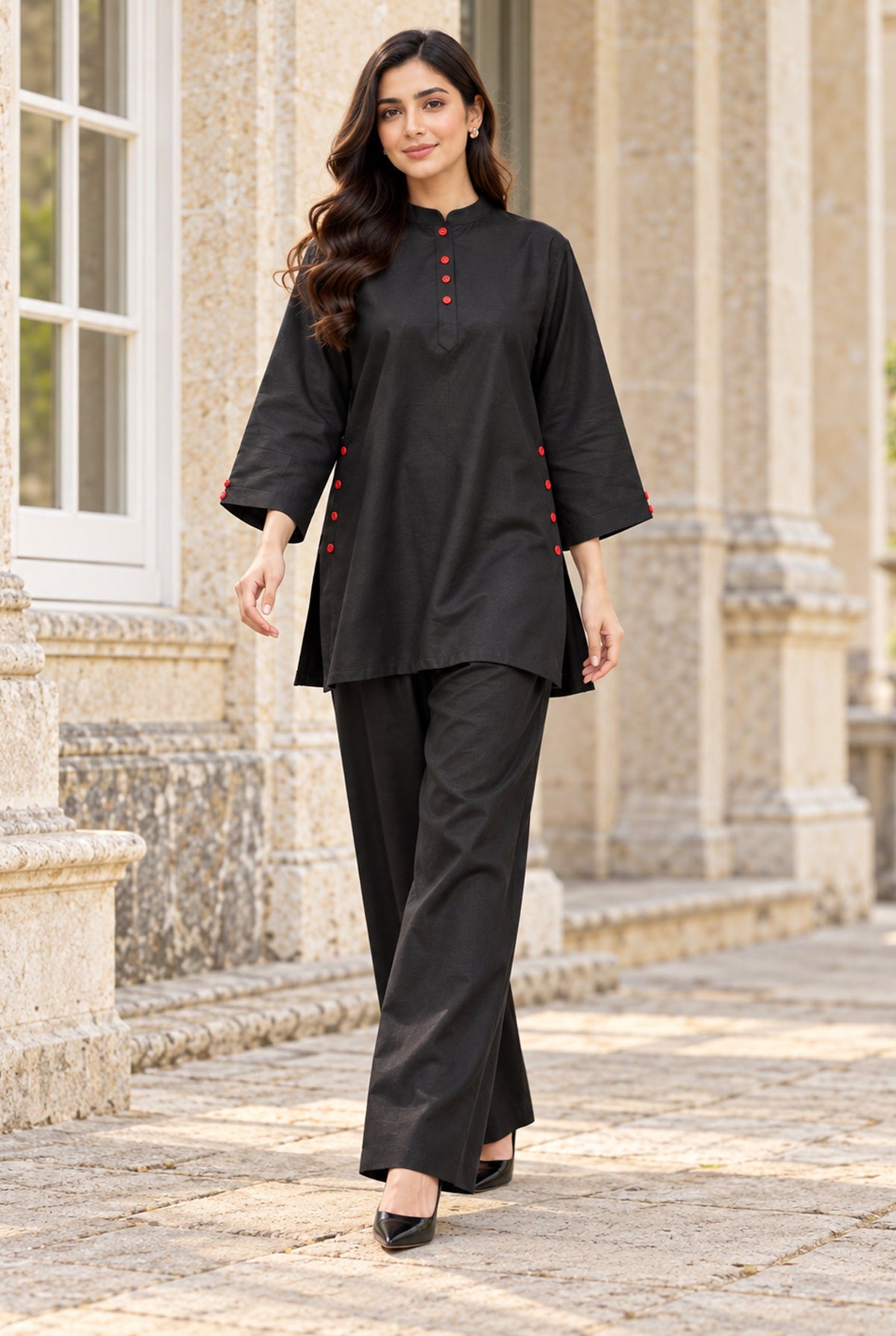 NOVA NV-04 stitched dyed khaddar 2 piece suit